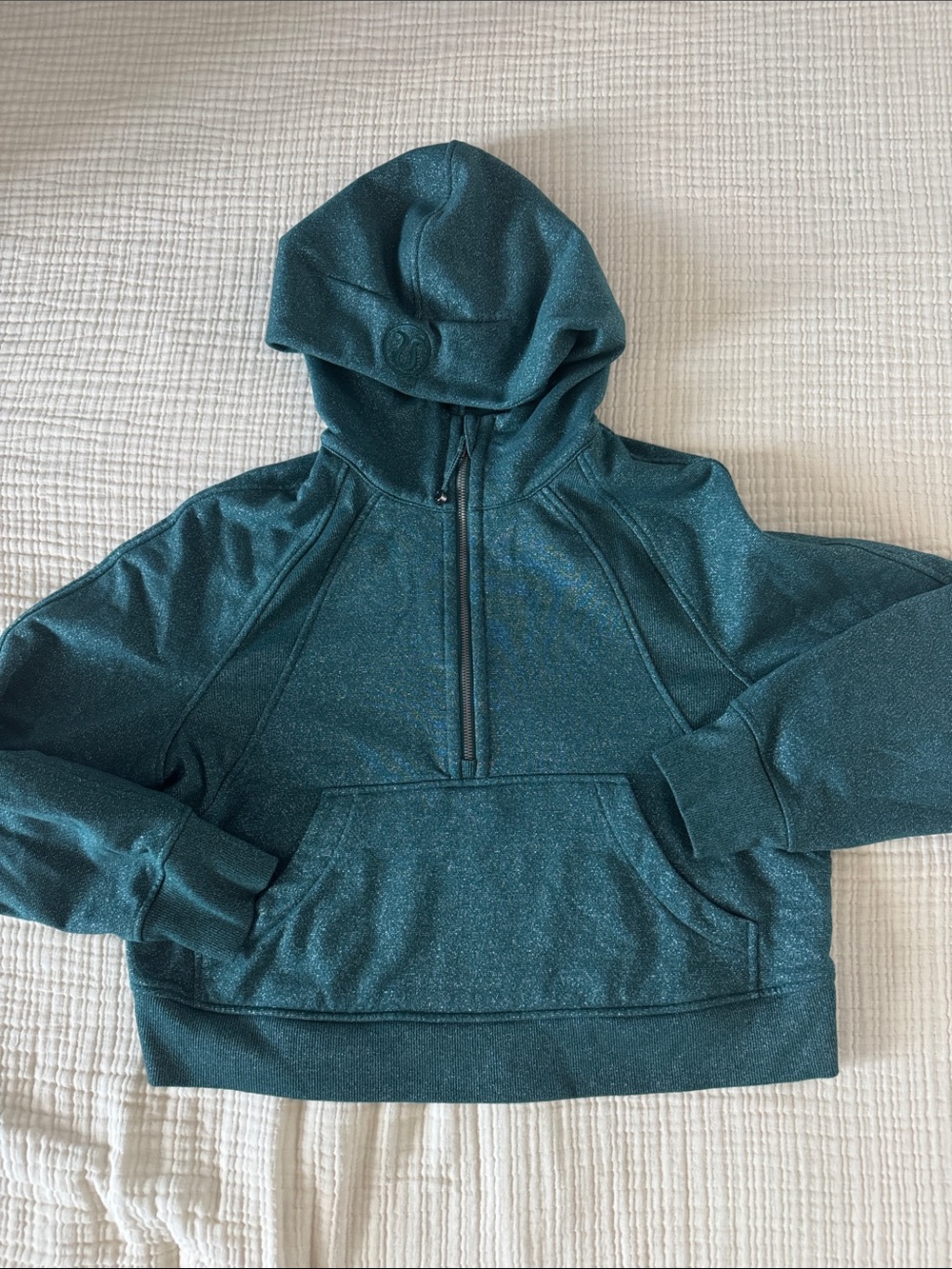 lululemon athletica Teal Half-Zip Hooded Sweatshirt